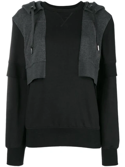 Shop Alexander Mcqueen Contrast Hooded Sweatshirt In Black