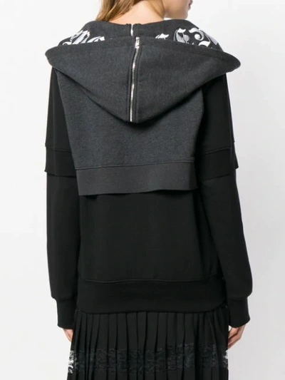 Shop Alexander Mcqueen Contrast Hooded Sweatshirt In Black