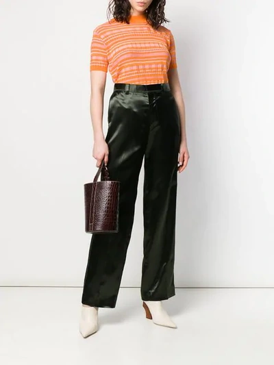 Shop Bottega Veneta Simple Trousers In Green