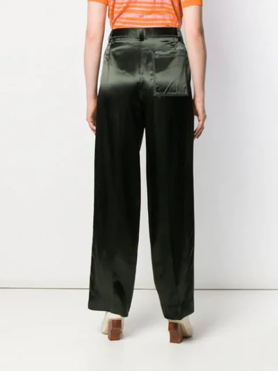 Shop Bottega Veneta Simple Trousers In Green