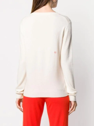 Shop Chinti & Parker Holiday Sweater In White