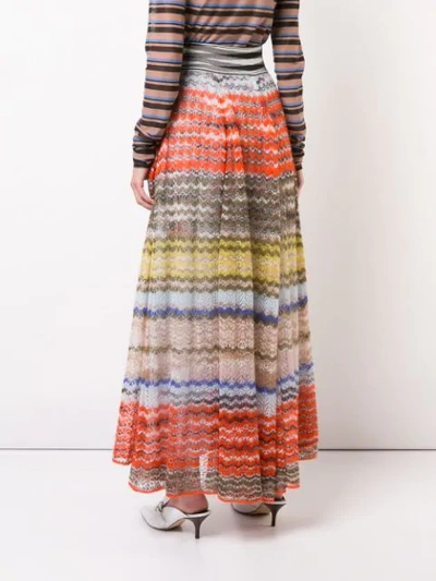 Shop Missoni Knitted Maxi Skirt - Multicolour