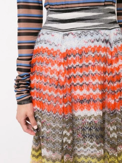 Shop Missoni Knitted Maxi Skirt - Multicolour