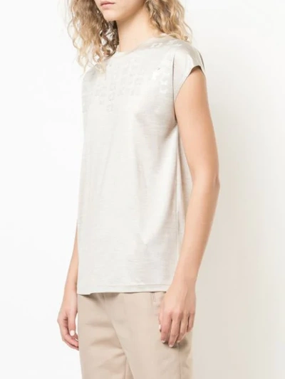 Shop Akris Patterned T In Neutrals