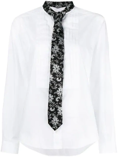 Shop Dolce & Gabbana Neck Tie Shirt In White