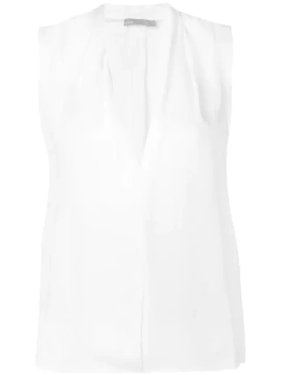 Shop Vince Sleeveless Blouse In White