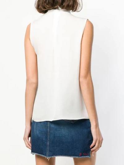 Shop Vince Sleeveless Blouse In White