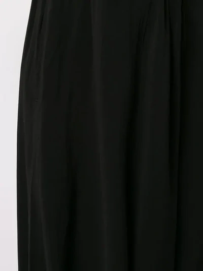 Shop Yohji Yamamoto Dropped Crotch Cropped Trousers In Black