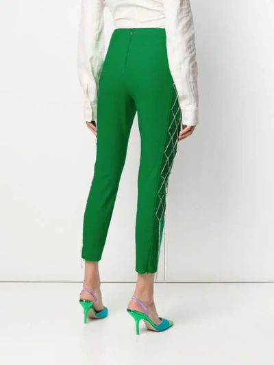 Shop Area Cropped Skinny Trousers In Green