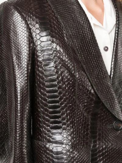 Shop Brunello Cucinelli Snakeskin Effect Blazer In Black