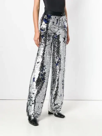 Shop Act N°1 Sequinned Trousers In Metallic