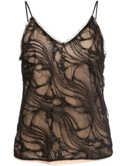 Shop Jason Wu Collection Lace Detail Camisole Top In Black