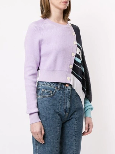 Shop Aalto Cropped Knit Sweater In 556 Multicolor Stripe