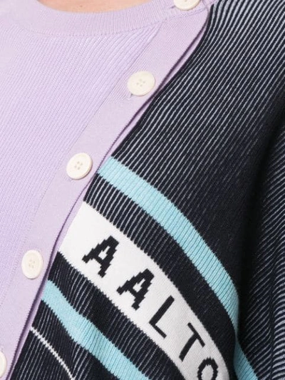 Shop Aalto Cropped Knit Sweater In 556 Multicolor Stripe