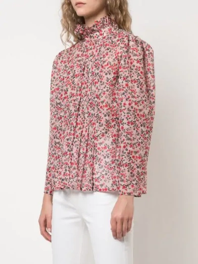 Shop Robert Rodriguez Studio Cayana Pleated Blouse In Pink