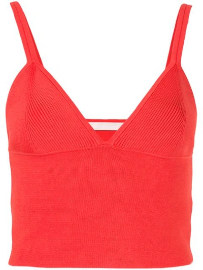 Shop Dion Lee Knitted Top In Red