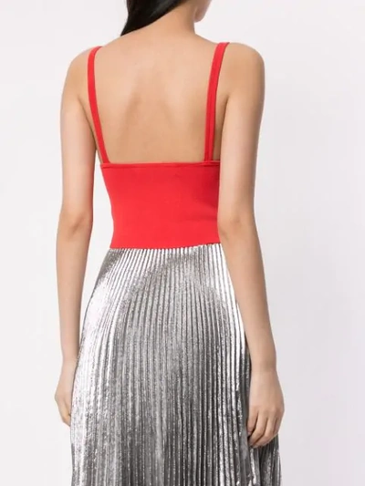 Shop Dion Lee Knitted Top In Red