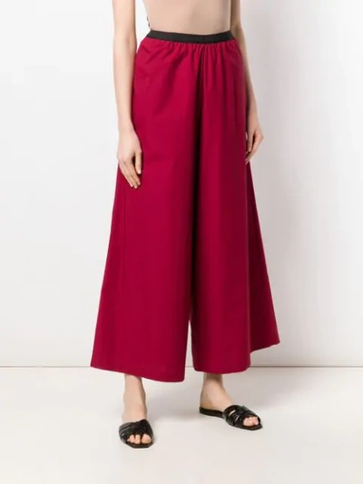 Shop Antonio Marras Wide-leg Flared Trousers In Red