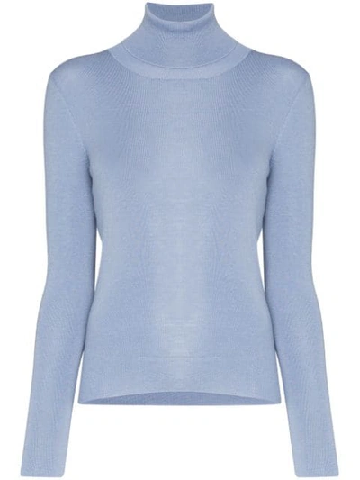 Shop Prada Turtleneck Knitted Jumper In Nube