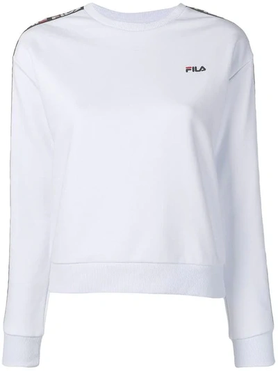 Shop Fila Logo Sweatshirt - White