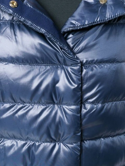 Shop Herno 3/4 Sleeve Puffer Jacket - Blue