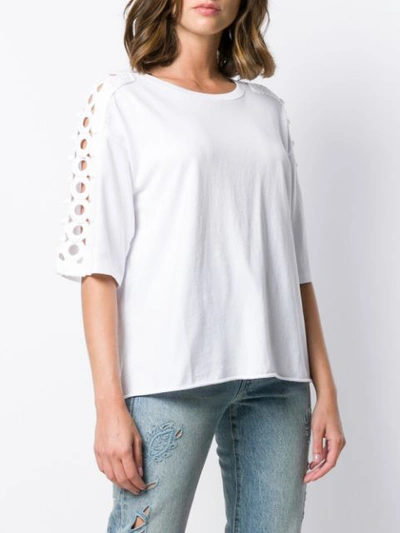 Shop Levi's : Made & Crafted Crocheted Sleeve T-shirt - White