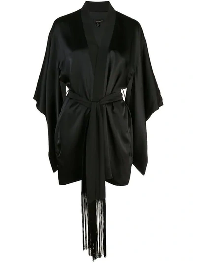 Shop Kiki De Montparnasse Belted Kimono Robe In Black