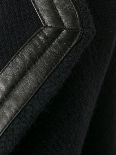 Shop Iro Leather Trim Blazer In Bla01 Black