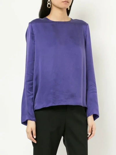 Shop Maison Rabih Kayrouz Round Neck T-shirt In Purple