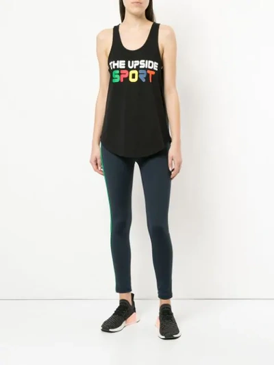 Shop The Upside Logo Scoop Tank - Black