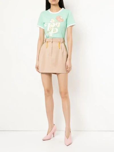 Shop Peter Pilotto Cady Mini Skirt In Neutrals