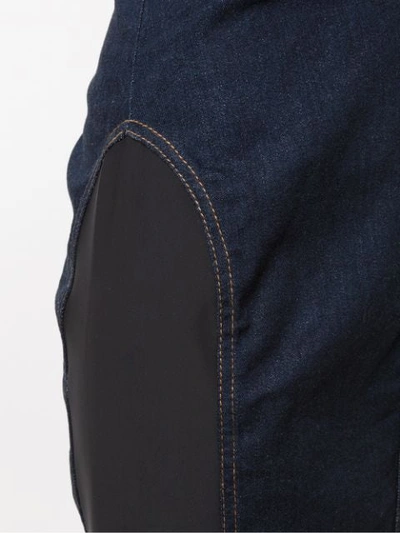 Shop Abrand A.brand Vestido Midi Detalhe Neoprene - Jeans Escuro - Blue