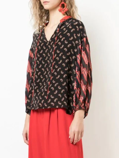 Shop Alice And Olivia 'asha' Bluse Mit Print-mix In X738