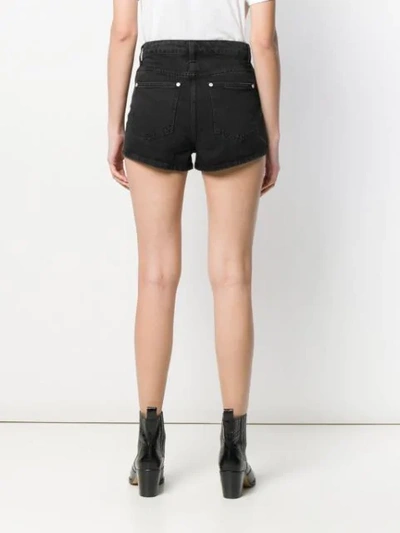 Shop Chiara Ferragni Studded Denim Shorts In Sm000 Black