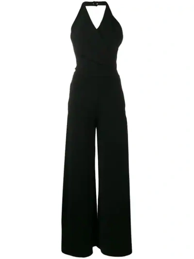 Shop Stella Mccartney Wrap Halterneck Jumpsuit - Black