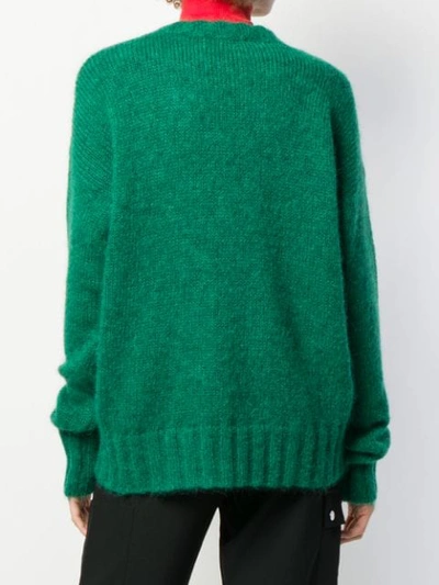 Shop Plan C Colour Block Jumper In Green