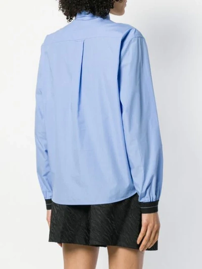 Shop Prada Embellished Shirt - Blue