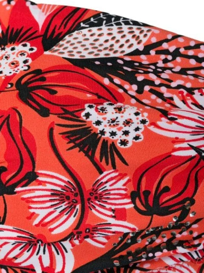 Shop Emmanuela Swimwear Carla Floral Print Bikini In Red