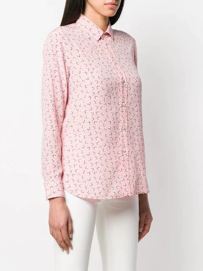 Shop Saint Laurent Stars Print Shirt In Pink