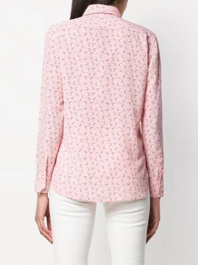 Shop Saint Laurent Stars Print Shirt In Pink