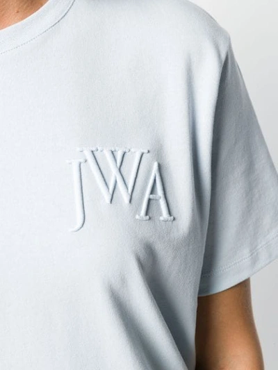 Shop Jw Anderson Embroidered Logo T-shirt In Blue