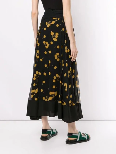 Shop 3.1 Phillip Lim / フィリップ リム 3.1 Phillip Lim Asymmetric Floral Skirt - Black