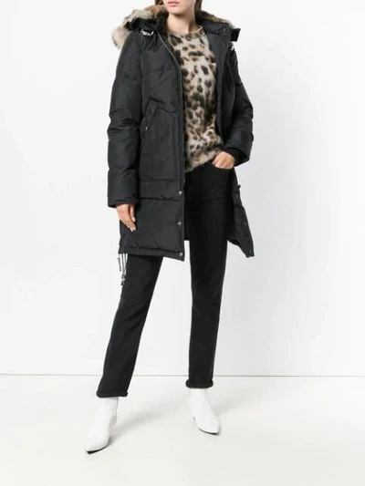 Shop Parajumpers Long Bear Coat In Black