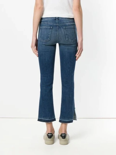 Shop J Brand Selena Mid-rise Cropped Jeans In Blue