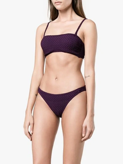 Shop Prism Hossegor Textured Bikini Set - Purple