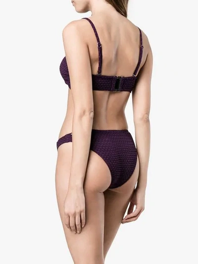 Shop Prism Hossegor Textured Bikini Set - Purple