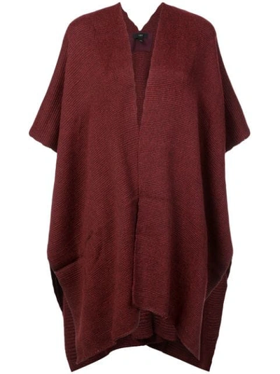 VOZ HAND-WOVEN PONCHO - 红色