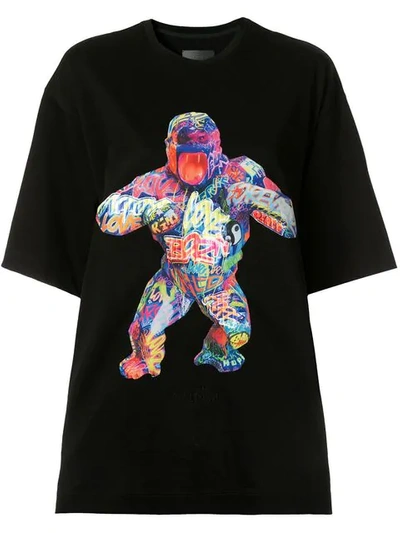 Shop Juunj Gorilla Print T-shirt In Black