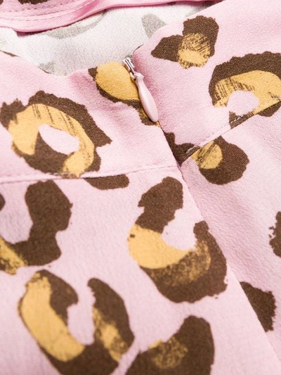 Shop Andamane Leopard Print Wrap Dress In Pink