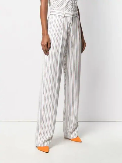 Shop Victoria Beckham Fluid Pyjama Trousers In White